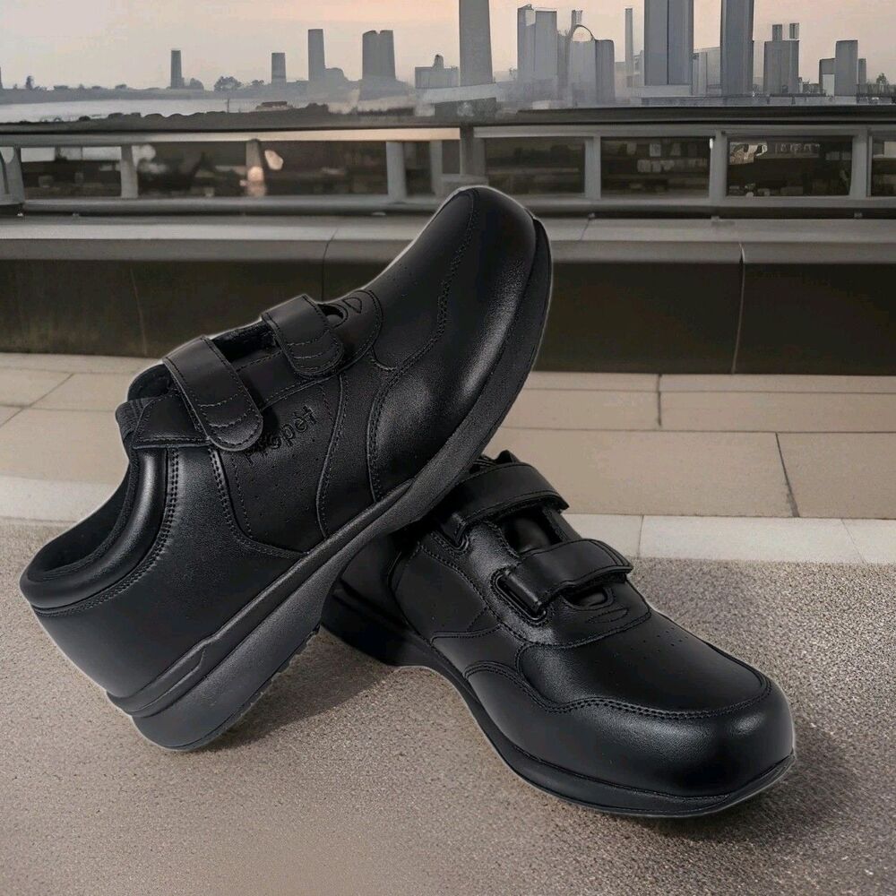 Propet Men's Size 11 (5E) Extra Wide LifeWalker Walking Shoe (M3705) Black Strap